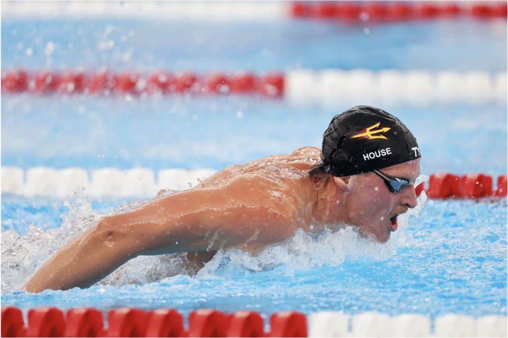 Grant House swimming for Arizona State, a N.C.A.A. Division I college